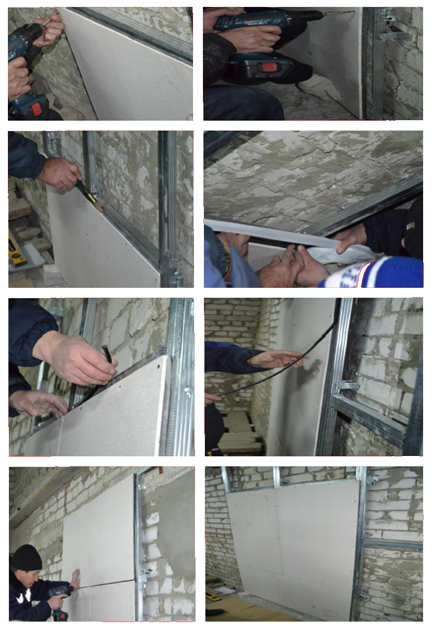 Монтаж баритовых пластин